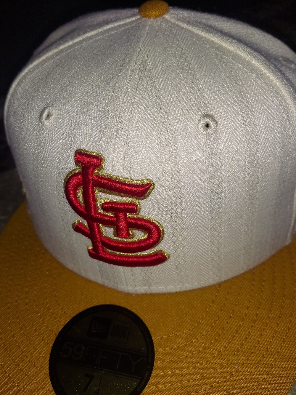 New Era Kids White and Gold St. Louis Cardinals Fitted Cap